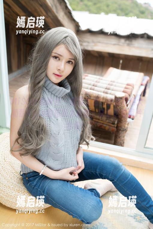 MiStar魅妍社-大奶昔Kyra MiStar魅妍社 - 别靠太近!白衬衫和大奶昔Kyra的搭配太危险,快看这组图片合集!